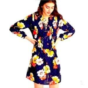 Old Navy Lace Up York Swing Floral Dress